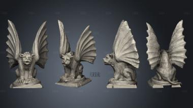 Gargoyle Post Toppers stl model for CNC