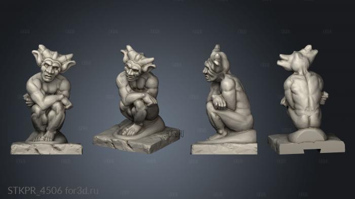 Gargoyle Post Toppers 3d stl for CNC