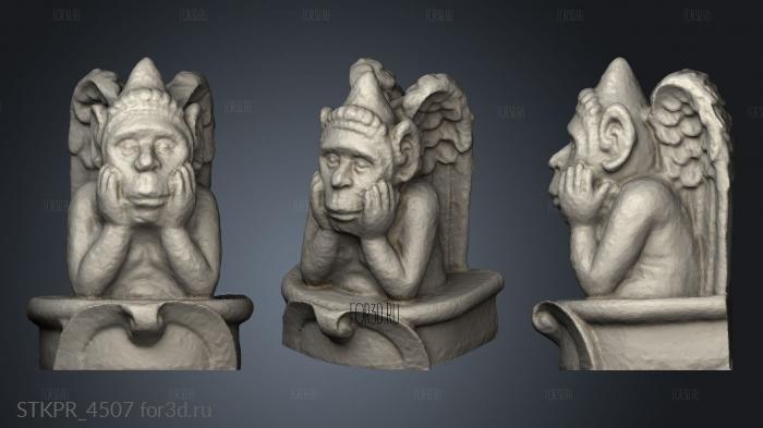 Gargoyle Post Toppers 3d stl for CNC