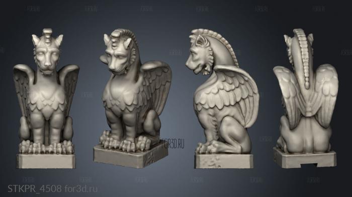 Gargoyle Post Toppers 3d stl for CNC