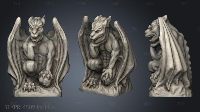 Gargoyle Post Toppers 3d stl for CNC