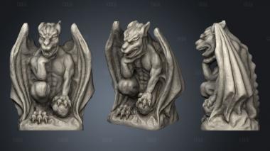 Gargoyle Post Toppers stl model for CNC