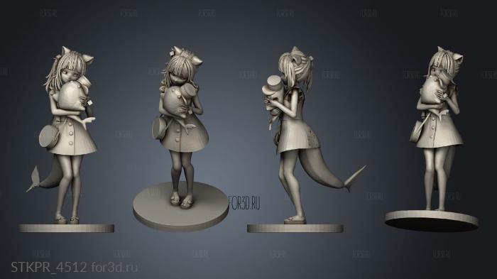 Gawr Gura Figurine and KO Kai Huh 3d stl for CNC