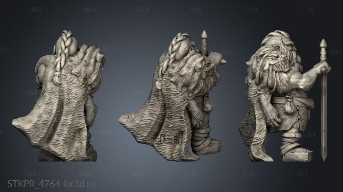 Hold Dwarf lomeli longclaw 3d stl for CNC