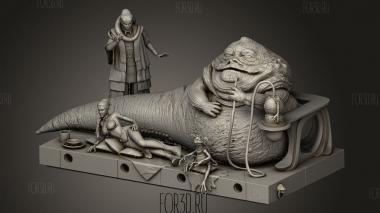 Бар Джабба Диорама 3d stl модель для ЧПУ