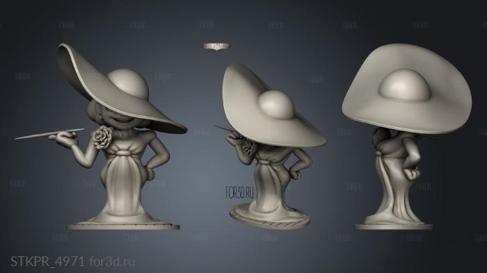 Lady Dimitrescu Chibi 3d stl for CNC