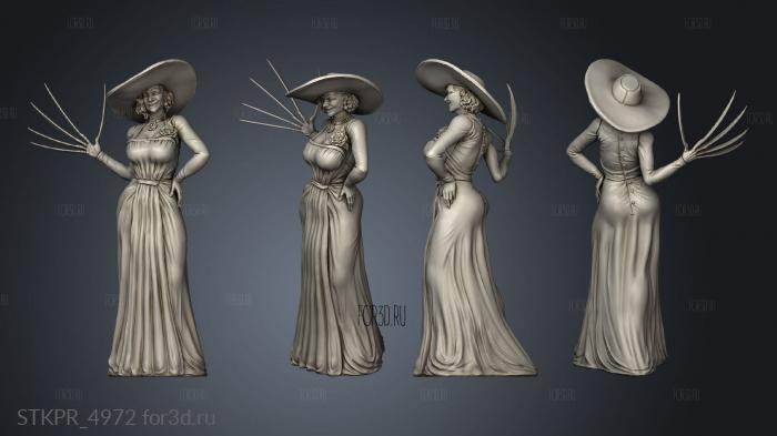 lady dimitrescu resident evil village tall vampire mother chest 3d stl for CNC