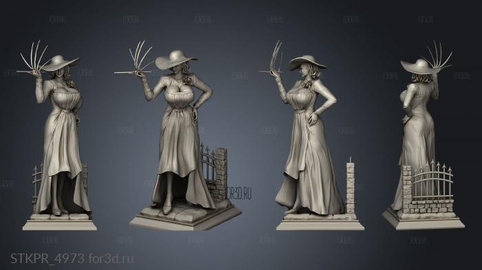 Lady Dimitrescu 3d stl for CNC