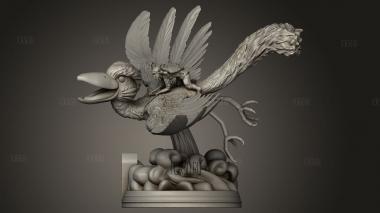 Линк верхом на птице 3d stl модель для ЧПУ