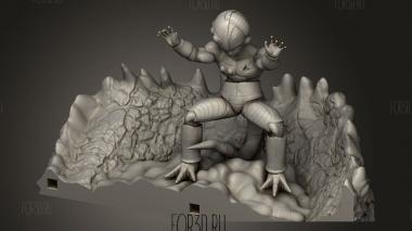 Меха Фриза против будущих Сундуков из Dragon Ball z droit bas 3d stl модель для ЧПУ