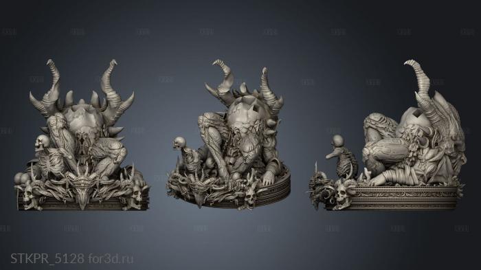 Mephisto Statue Demon With Neck 3d stl for CNC