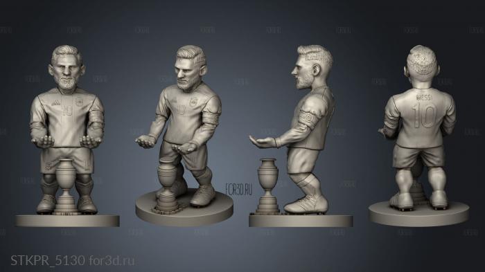 Messi Stand Argentina copa america sebas 3d stl for CNC