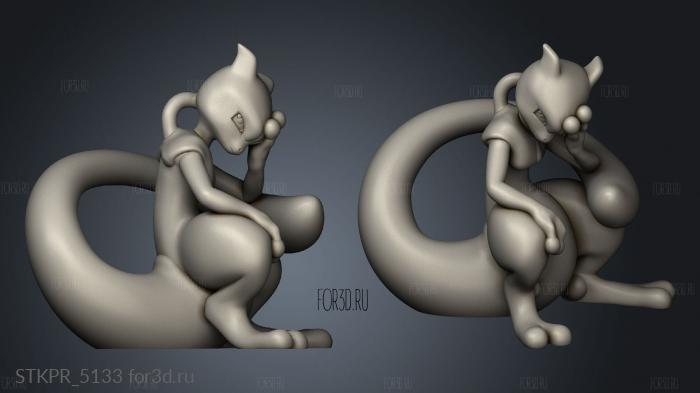 Mew and Mewtwo MPP standalone 3d stl for CNC