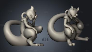 Mew and Mewtwo MPP standalone stl model for CNC