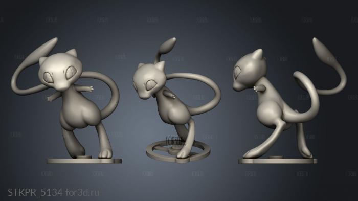 Mew Pokemon 3d stl for CNC