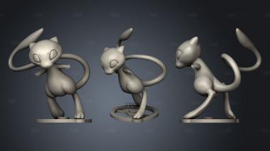 Mew Pokemon stl model for CNC