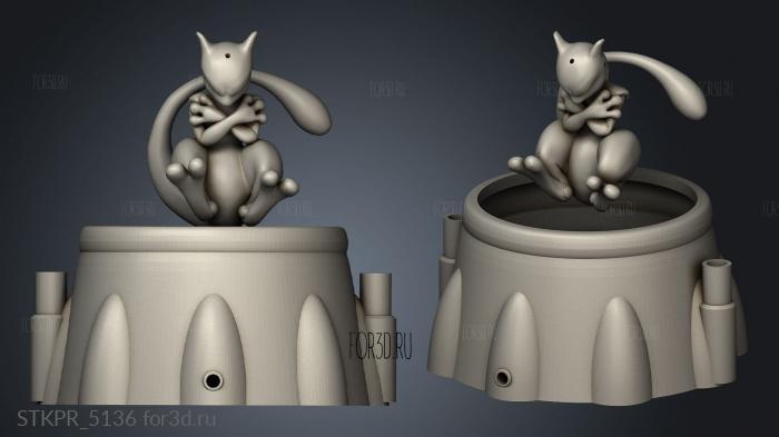 Mewtwoincubator mewtwo 3d stl for CNC