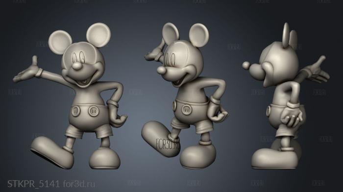 mickey 3d stl for CNC