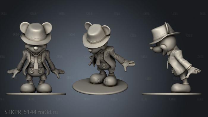 Mickey Mouse Jackson 3d stl for CNC