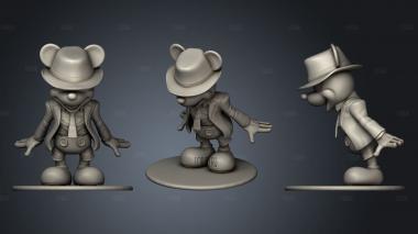 Mickey Mouse Jackson stl model for CNC