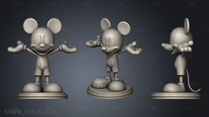 Mickey Mouse 3d stl for CNC