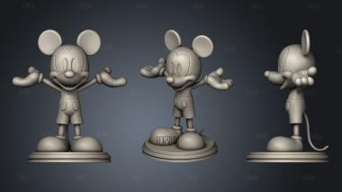 Mickey Mouse stl model for CNC