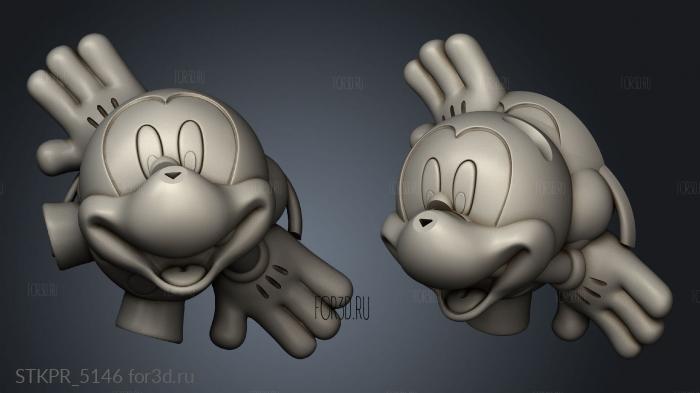 mickey 3d stl for CNC