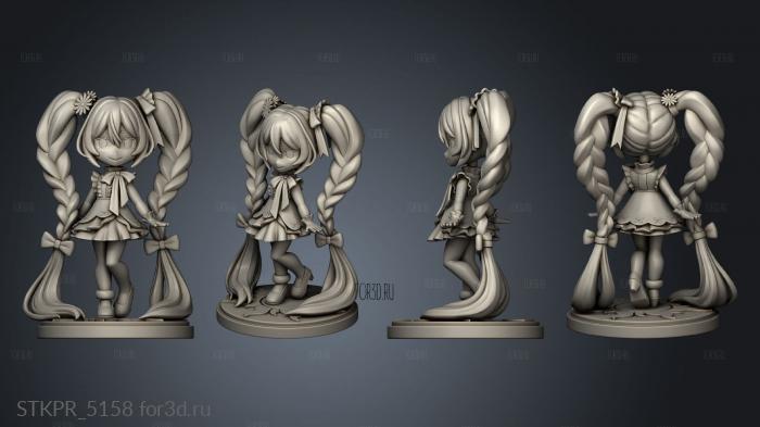 Miku Rapunzel 3d stl for CNC