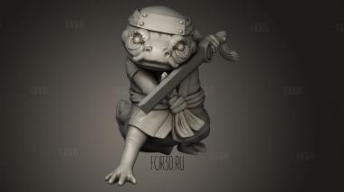 Ханзаки Цзянь Хазуки 3d stl модель для ЧПУ
