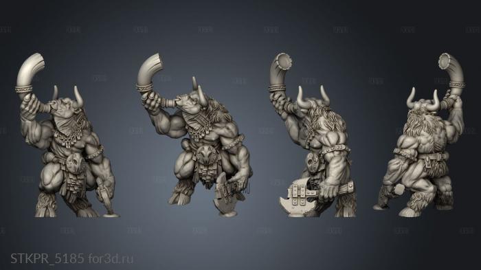 Minotaurs Bullgors Horn 3d stl for CNC