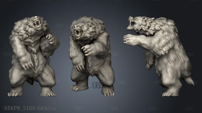 Minotaurs Characters Animal Nisha bear 3d stl for CNC