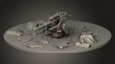 Зенитное ружье 3d stl модель для ЧПУ