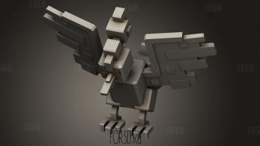 Пиксельный куб Moltres 3d stl модель для ЧПУ
