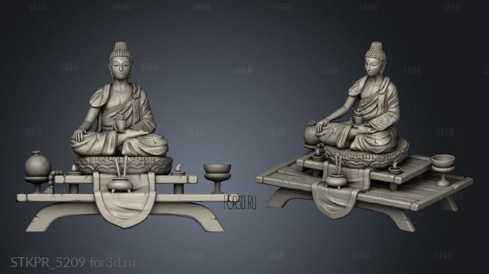 Monk Altar 3d stl for CNC