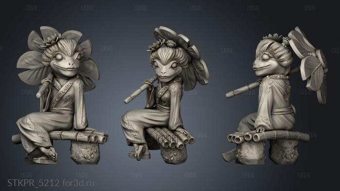 Mon Pong Croak Geisha 3d stl for CNC