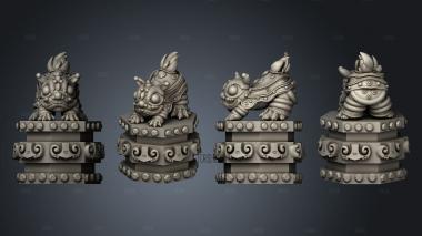 Mongpong Croak Chinese Year lion dance stl model for CNC