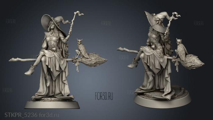 Morgan The Hex Witch and Schrodie 3d stl for CNC