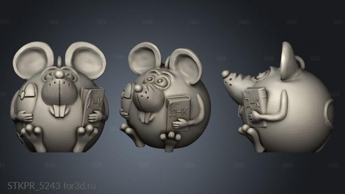 mouse accountant D DK 3d stl for CNC