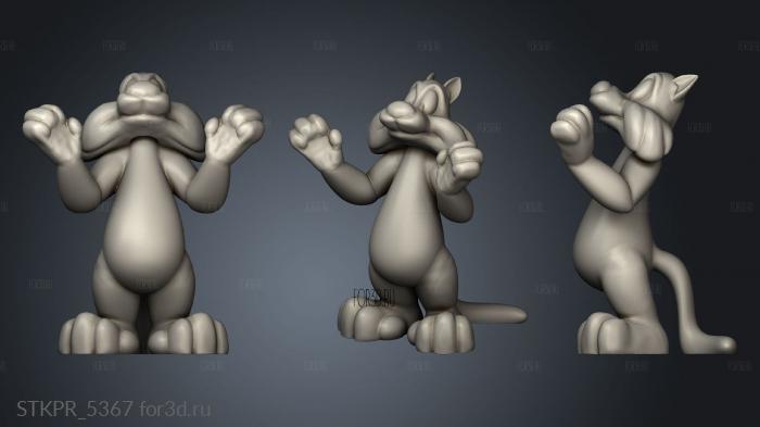 looney tunes sylvester 3d stl for CNC