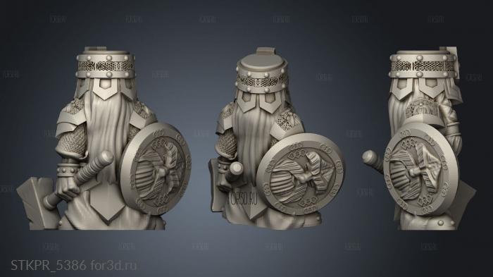 Omnioji Dwarf Female Guard Tower Helm 3d stl for CNC