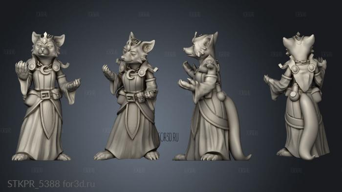 Omnioji Fox Priestess 3d stl for CNC