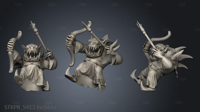 Orc King Archer 3d stl for CNC