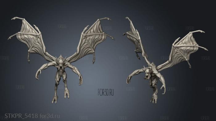 Orc king Vampires Mutant Bats Human Bat 3d stl for CNC