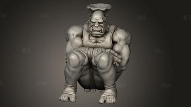 Племя орков Выковывает Ленивого спящего Пеона 3d stl модель для ЧПУ