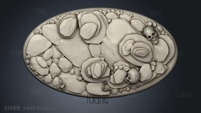 oval burial 3d stl for CNC