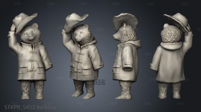 paddington bear mag net 3d stl for CNC
