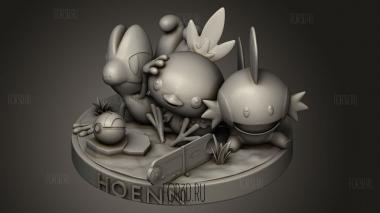 Начинающие покемоны хоэнн 3d stl модель для ЧПУ