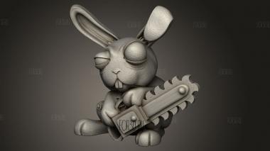 Грубый и кувыркающийся сумасшедший кролик 3d stl модель для ЧПУ