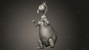 Динозавр 3d stl модель для ЧПУ