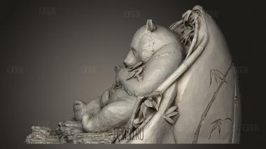 Песчаная скульптура Скульптура гигантских Панд 3d stl модель для ЧПУ